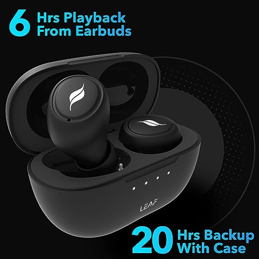 Leaf Dots 2 Bluetooth Truly Wireless in Ear Earbuds with Mic (Carbon Black) Leaf Dots 2 Bluetooth Truly Wireless in Ear Earbuds with Mic (Carbon Black)